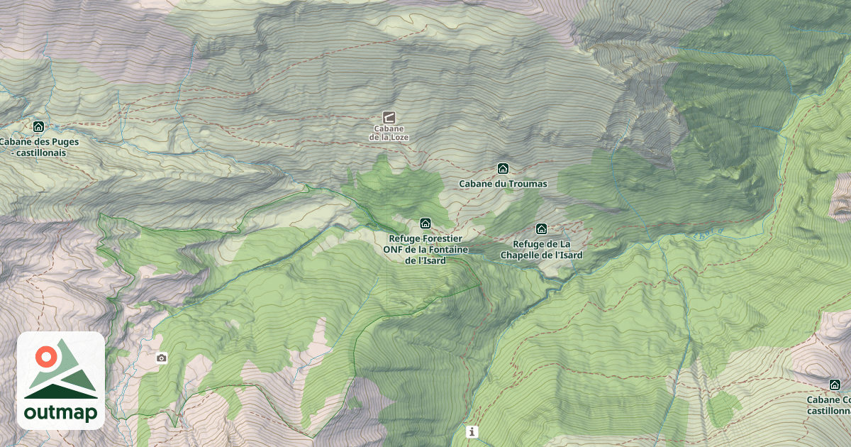 Map of Refuge Forestier ONF de la Fontaine de l'Isard