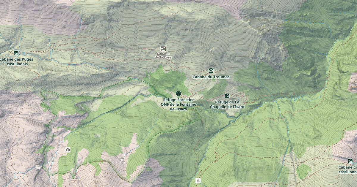 Map preview of Refuge Forestier ONF de la Fontaine de l'Isard
