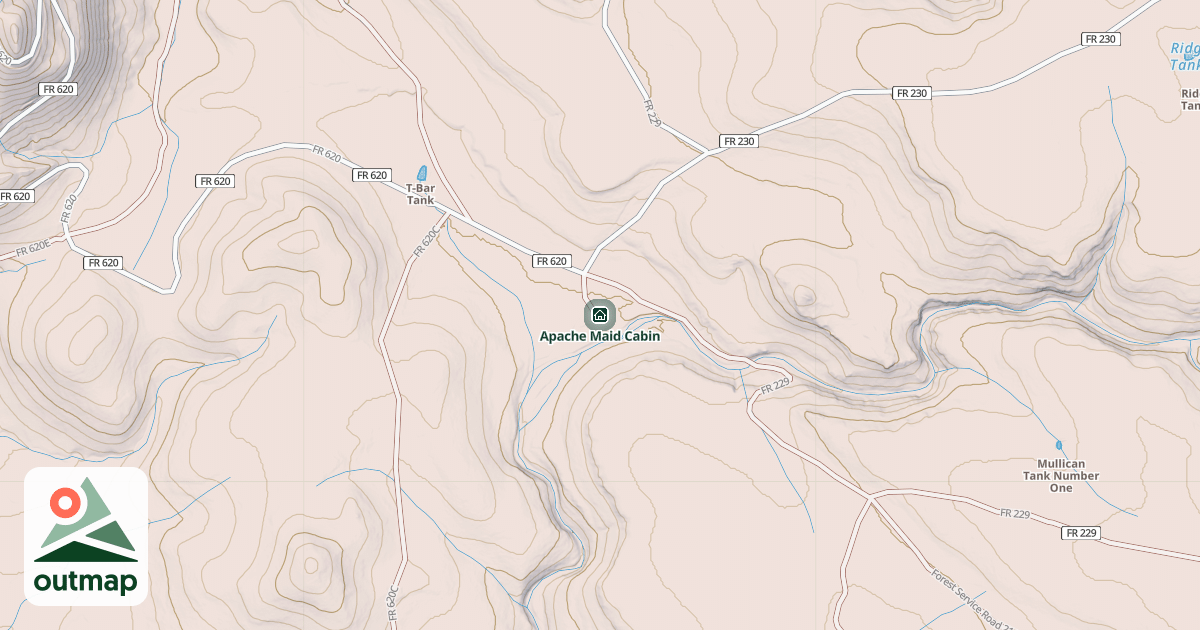 Map of Apache Maid Cabin