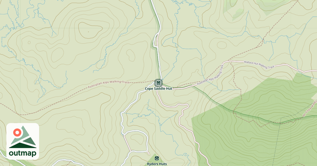 Map of Cope Saddle Hut