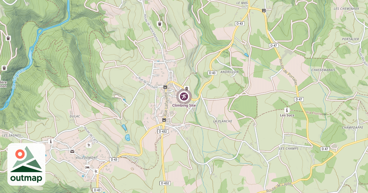 Map of Climbing Site