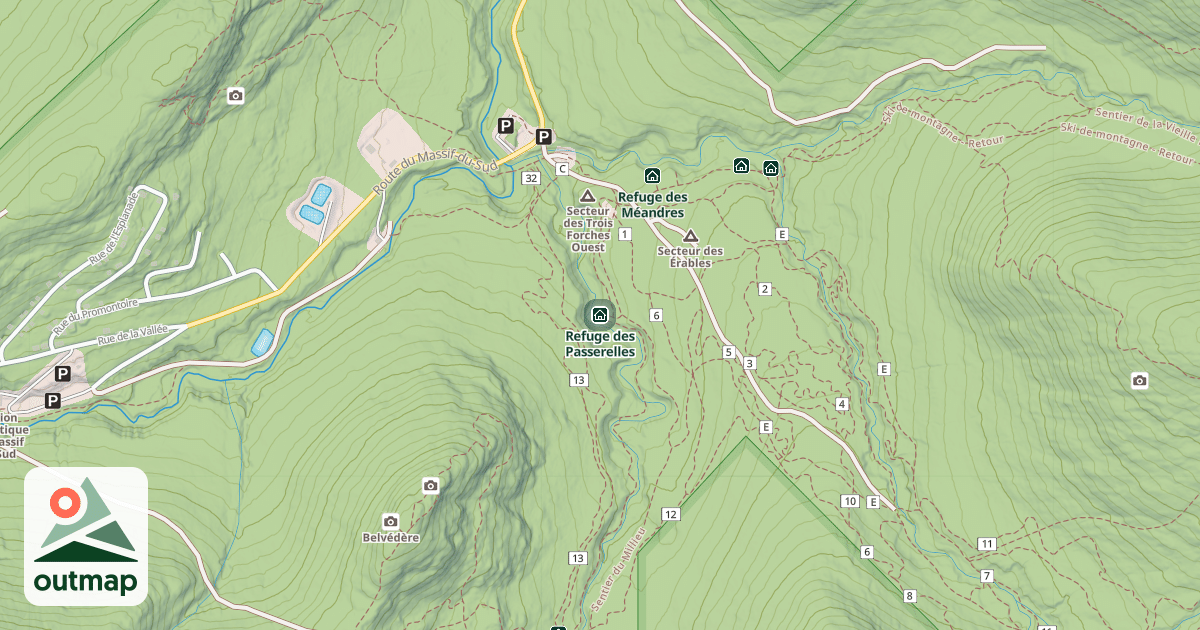 Map of Refuge des Passerelles