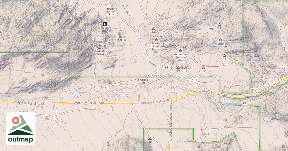 Map of East Face
