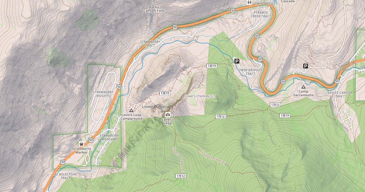 Map preview of Lover's Chimney
