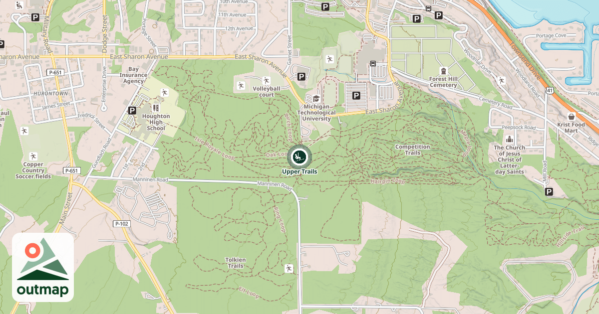 Map of Upper Trails