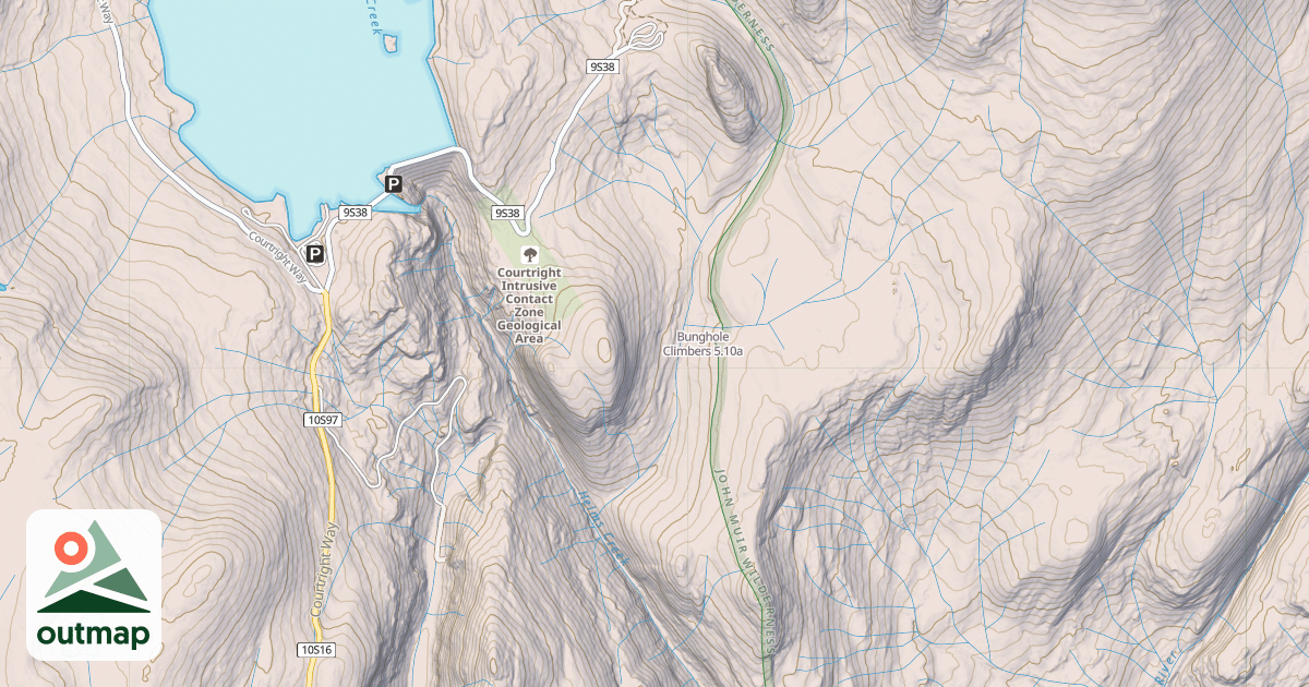 Map of Bunghole Climbers