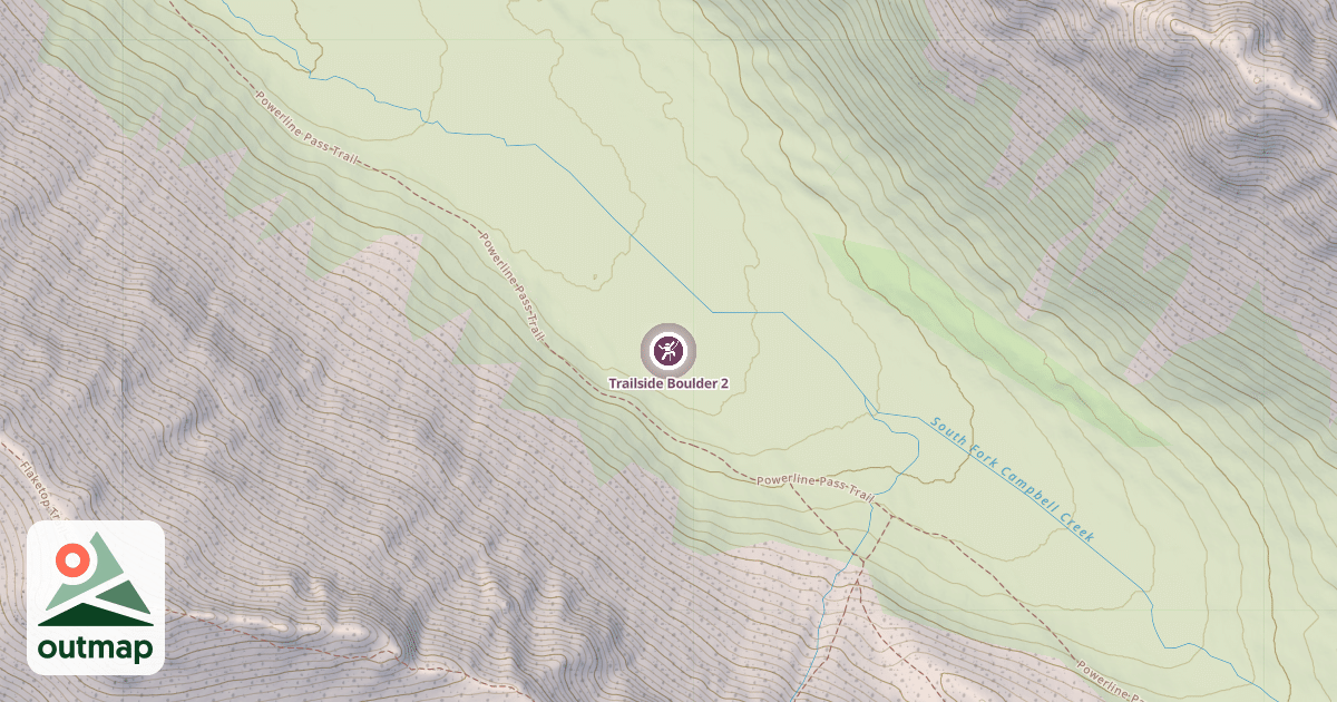 Map of Trailside Boulder 2
