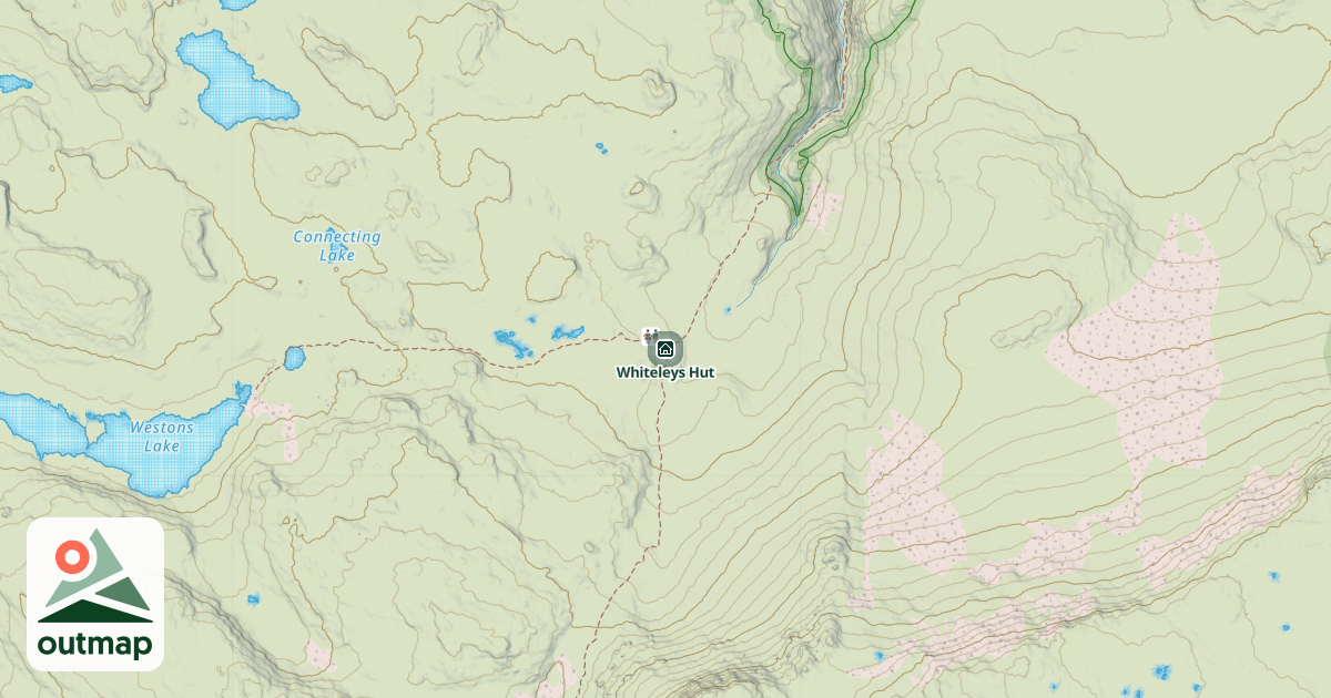 Map of Whiteleys Hut
