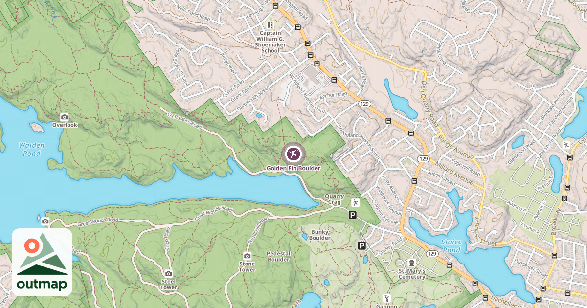 Map of Golden Fin Boulder