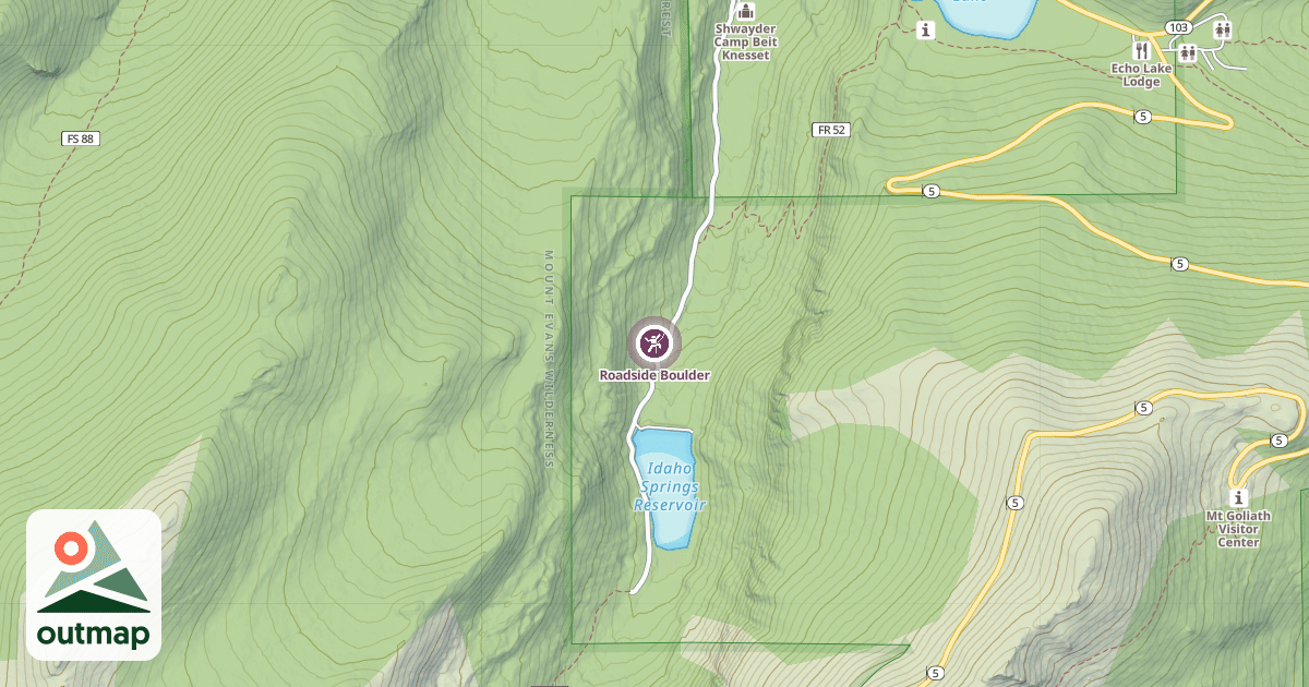 Map of Roadside Boulder