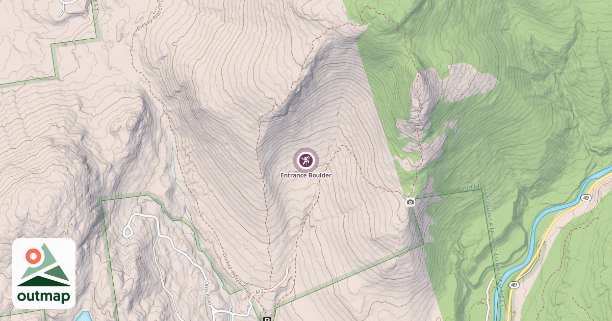 Map of Entrance Boulder