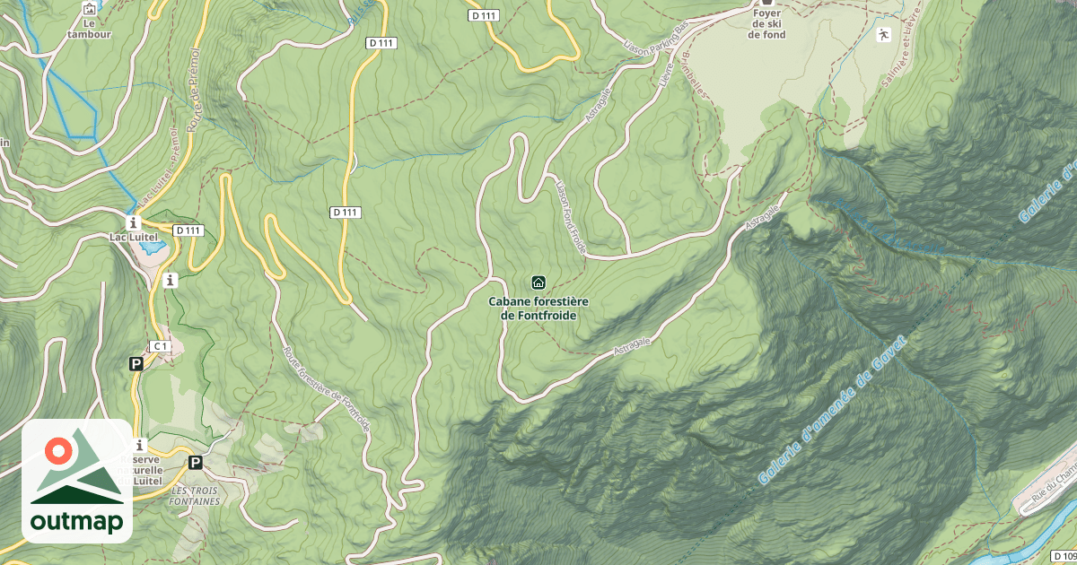 Map of Cabane forestière de Fontfroide