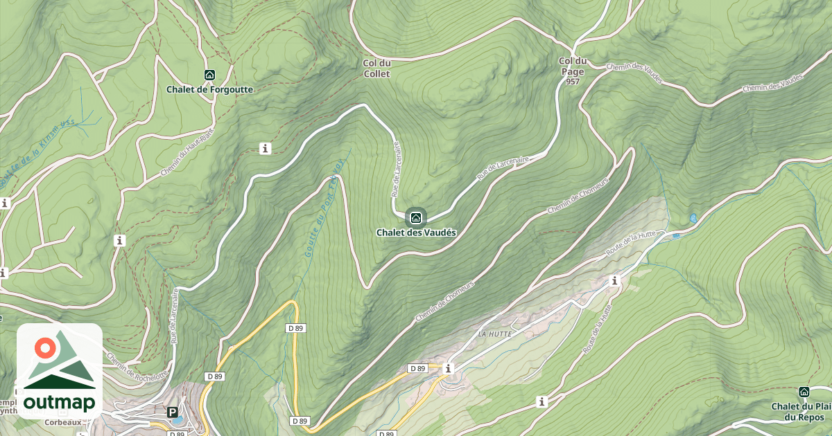 Map of Chalet des Vaudés