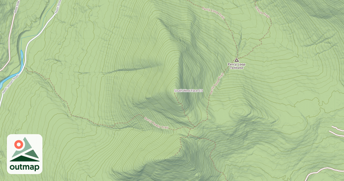 Map of South West Face