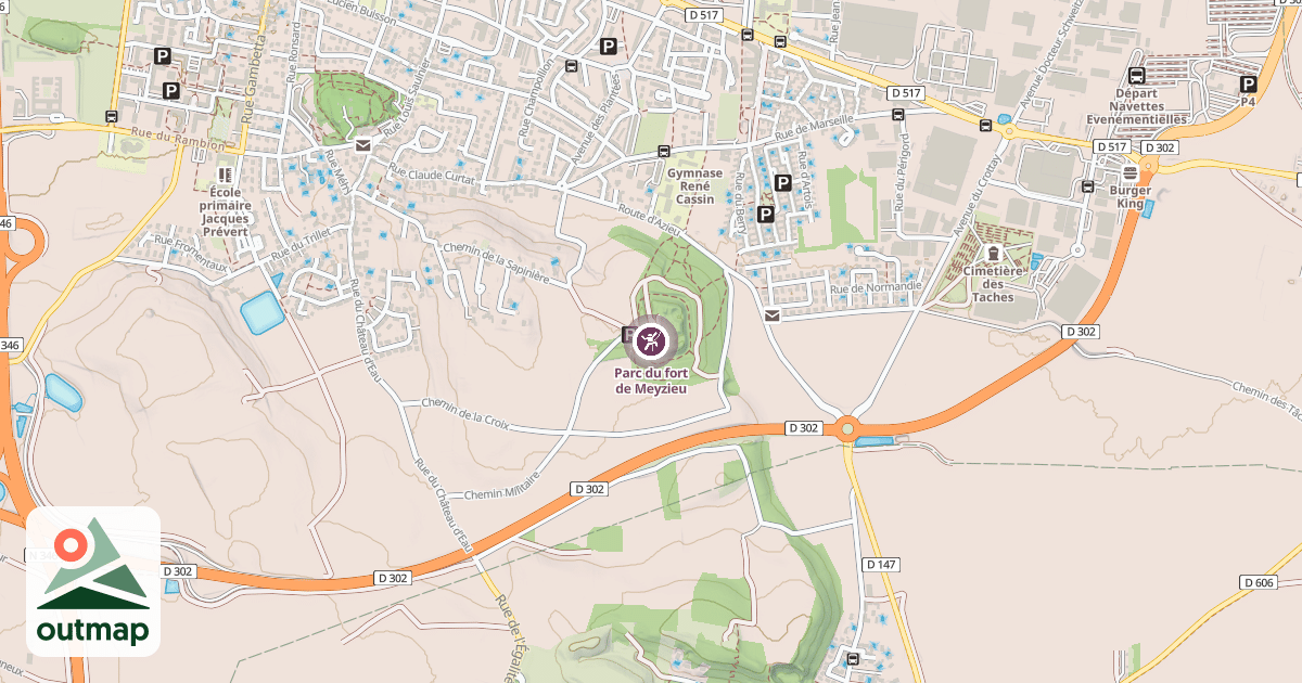 Map of Parc du fort de Meyzieu