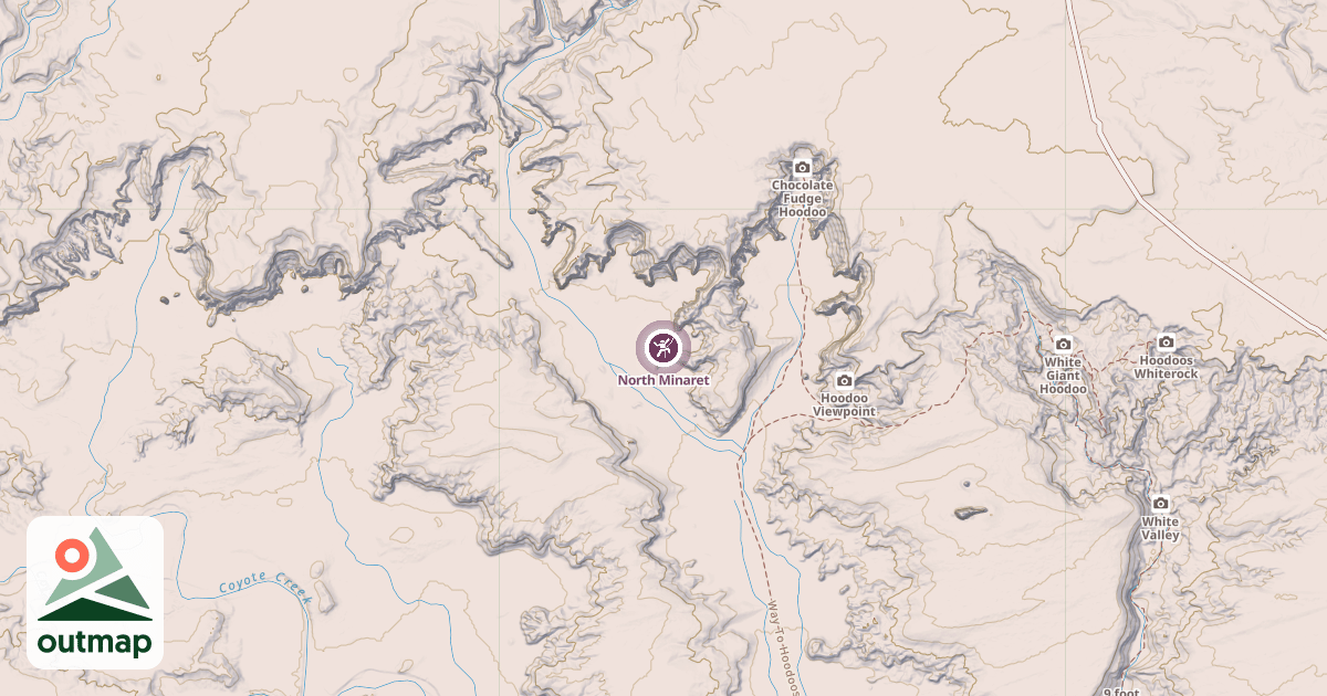 Map of North Minaret