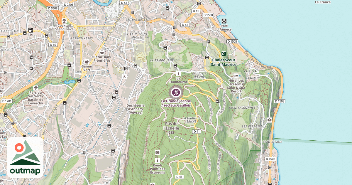Map of La Grande Jeanne / secteur Gaullois