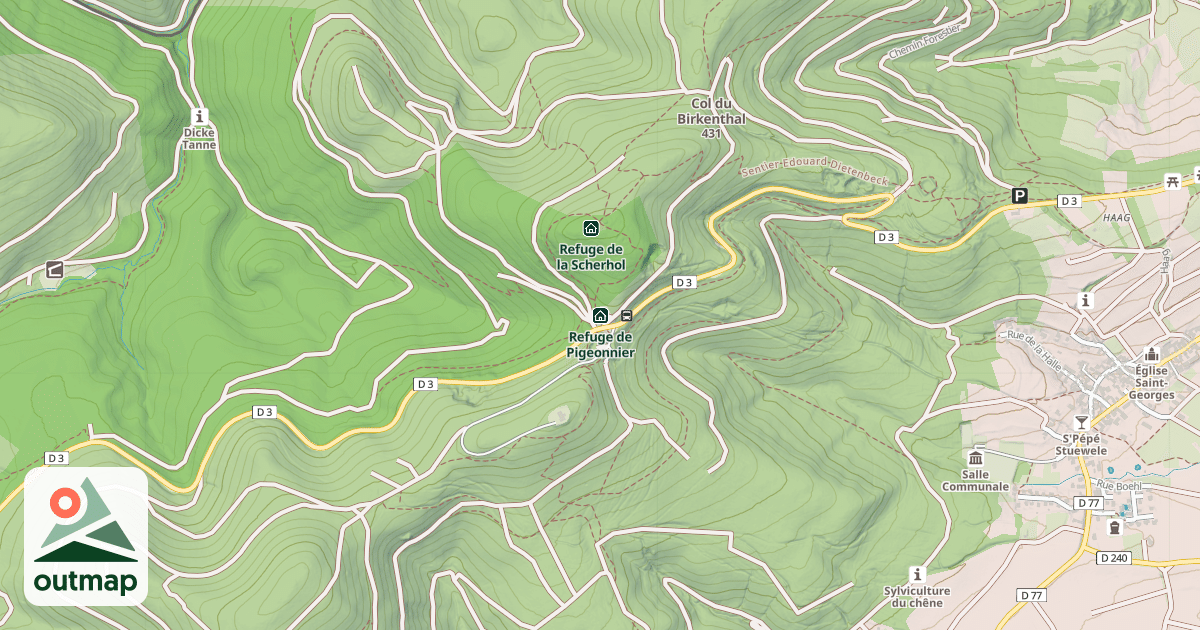 Map of Refuge de Pigeonnier