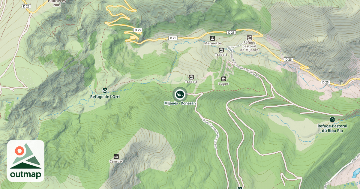 Map of Mijanès - Donezan