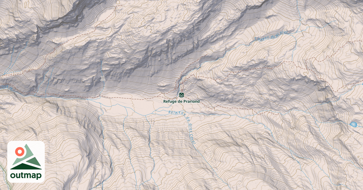Map of Refuge de Prariond