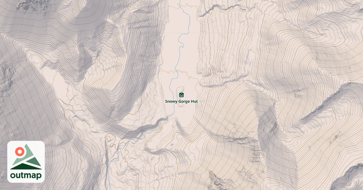 Map of Snowy Gorge Hut