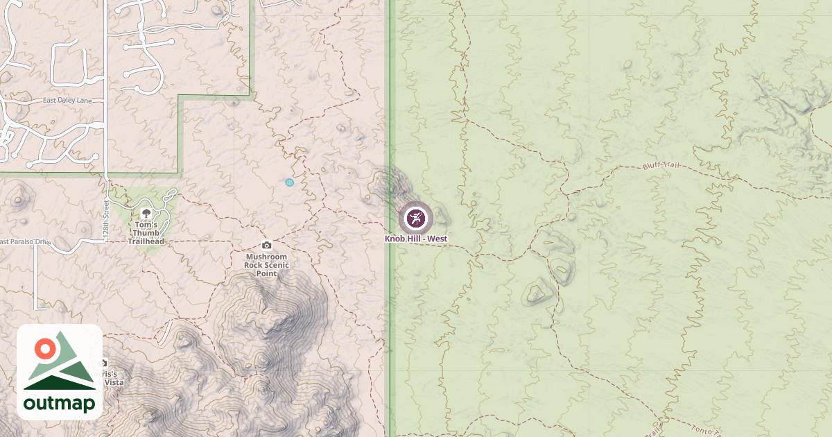 Map of Knob Hill - West