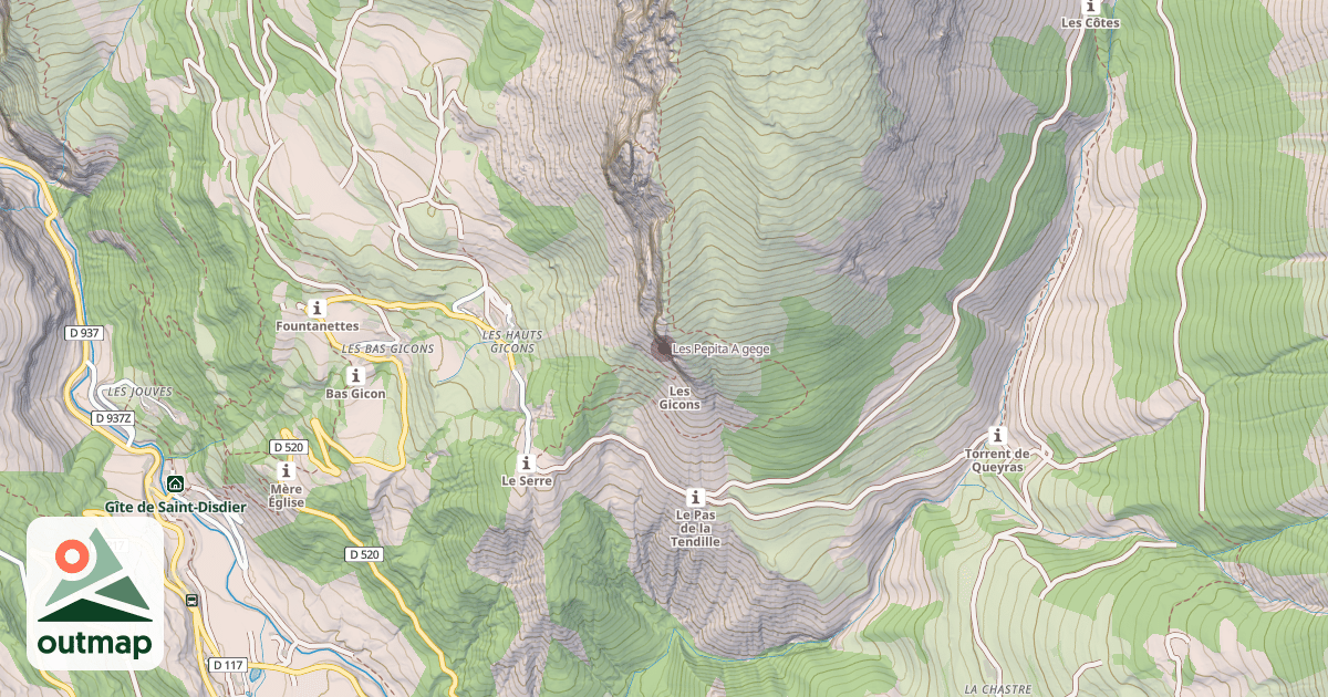 Map of Les Pepita A gege