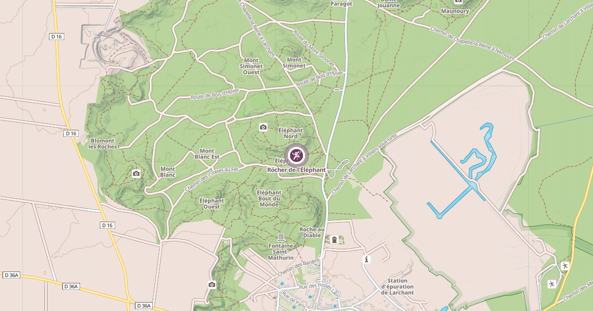 Map preview of Rocher de l'Éléphant