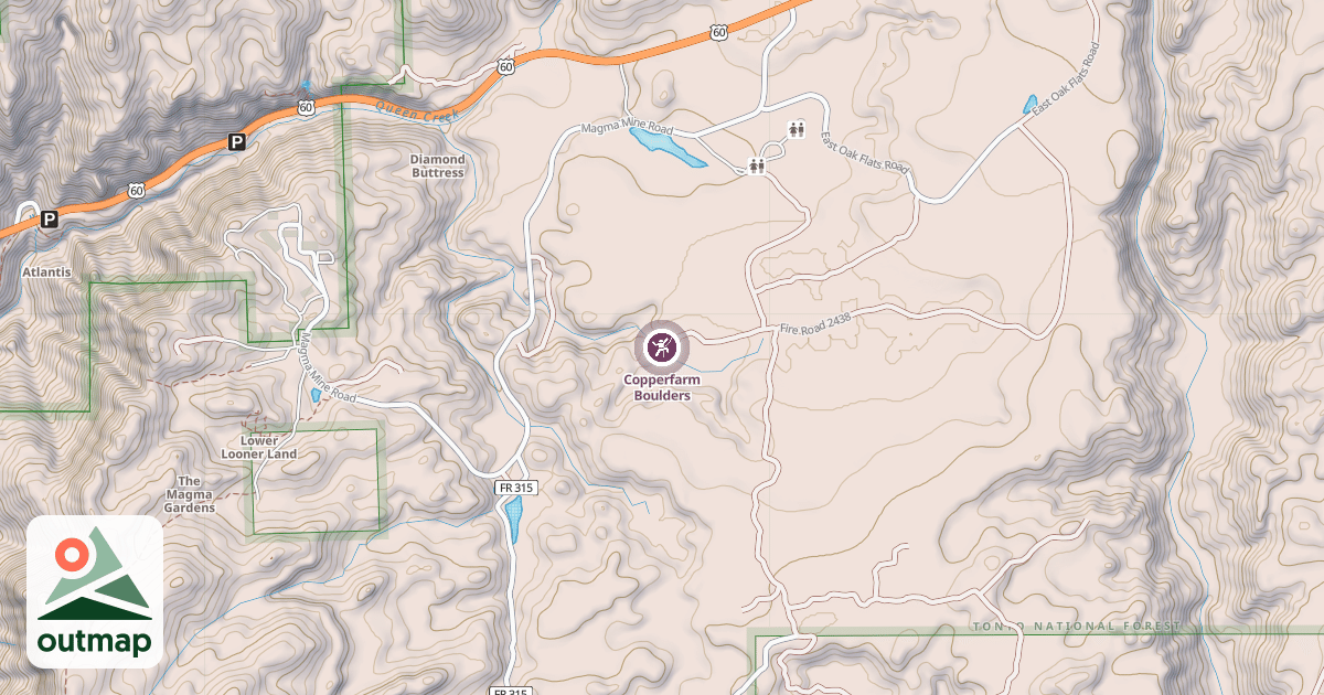 Map of Copperfarm Boulders