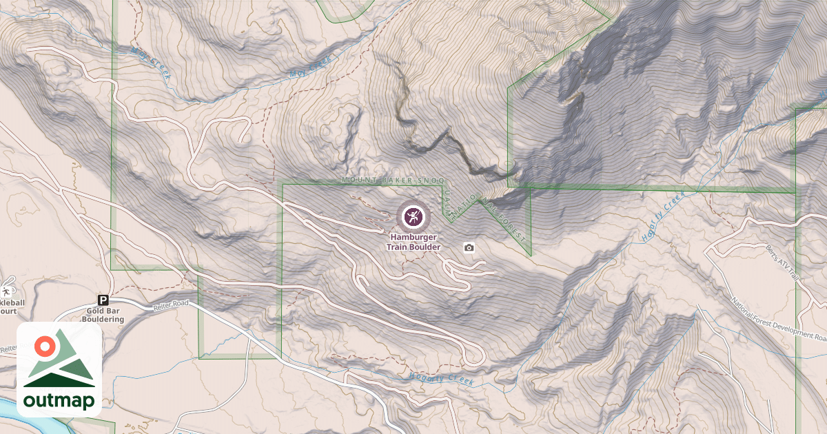 Map of Hamburger Train Boulder