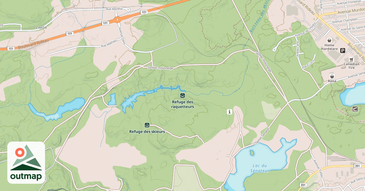 Map of Refuge des raquetteurs
