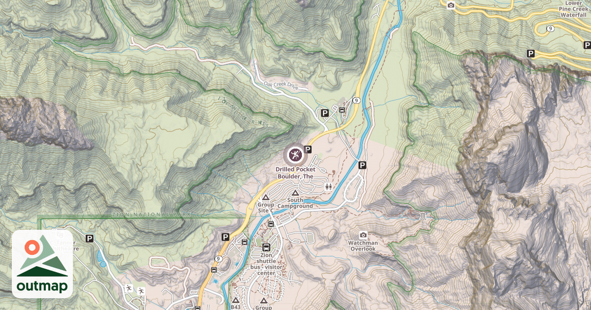 Map of Drilled Pocket Boulder, The