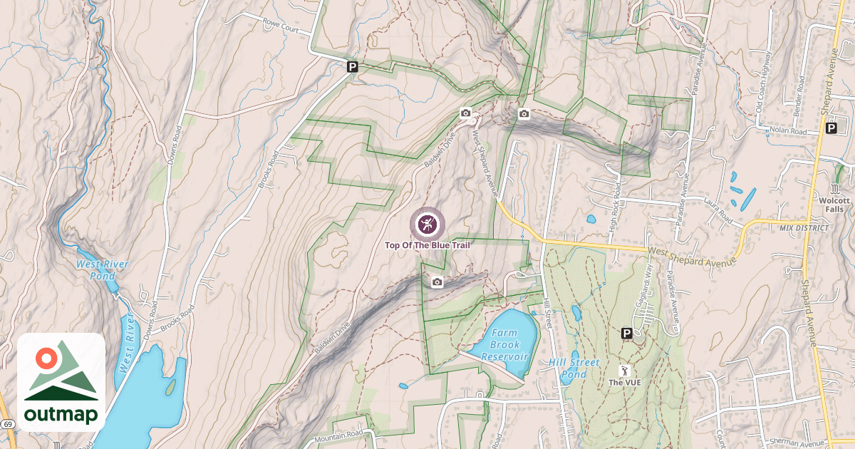 Map of Top Of The Blue Trail