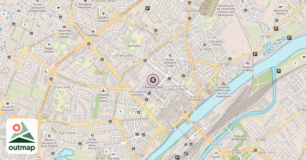 Map of Climbing Site