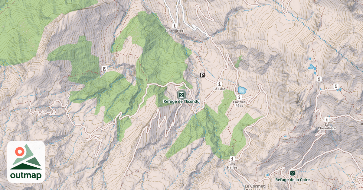 Map of Refuge de l'Écondu