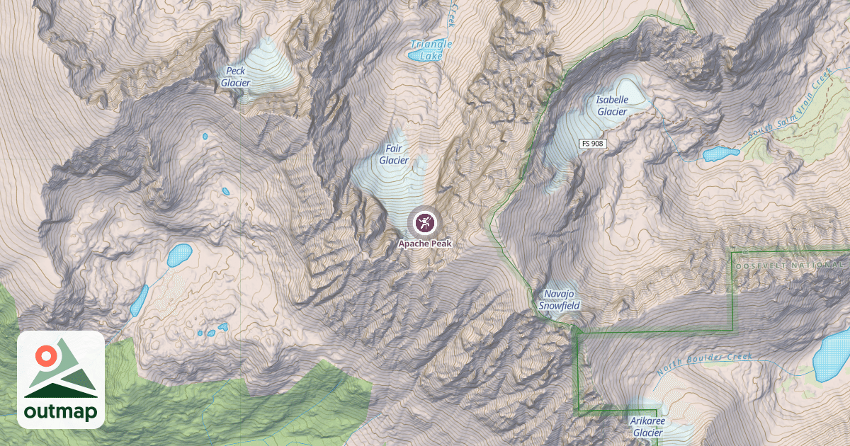 Map of Apache Peak