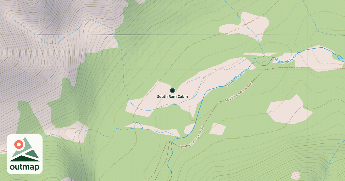 Map of South Ram Cabin