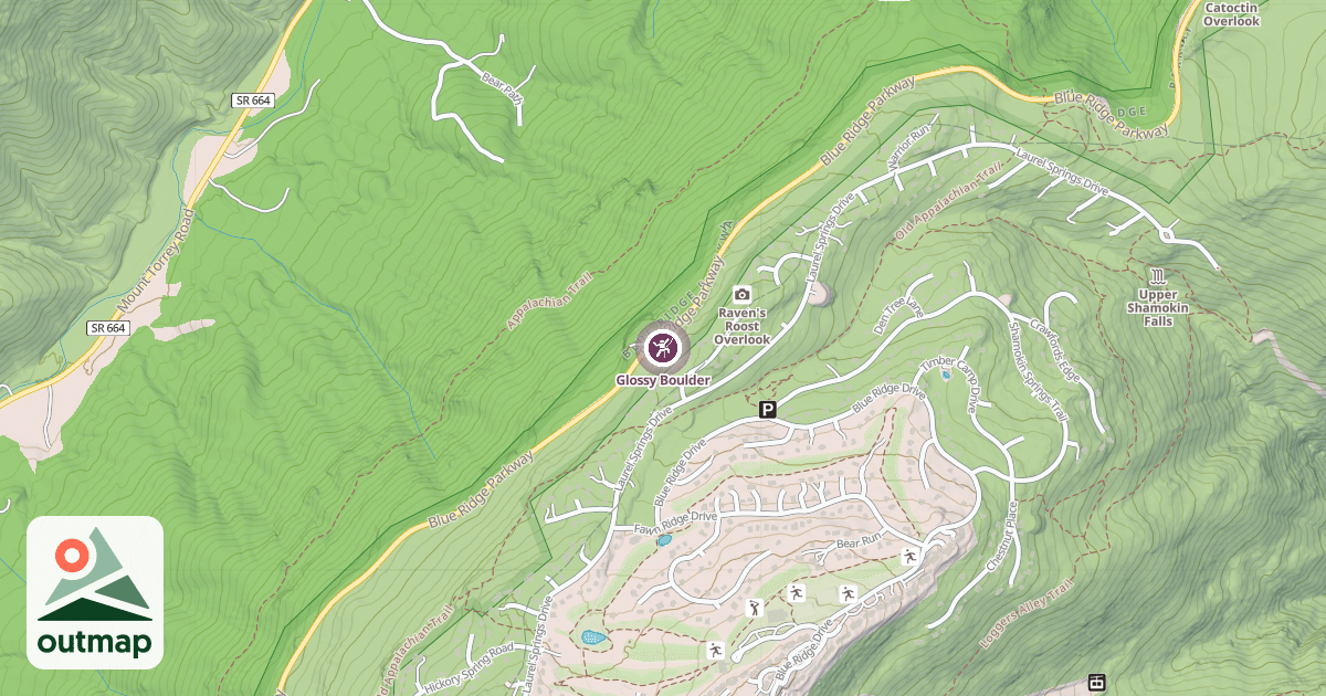 Map of Glossy Boulder