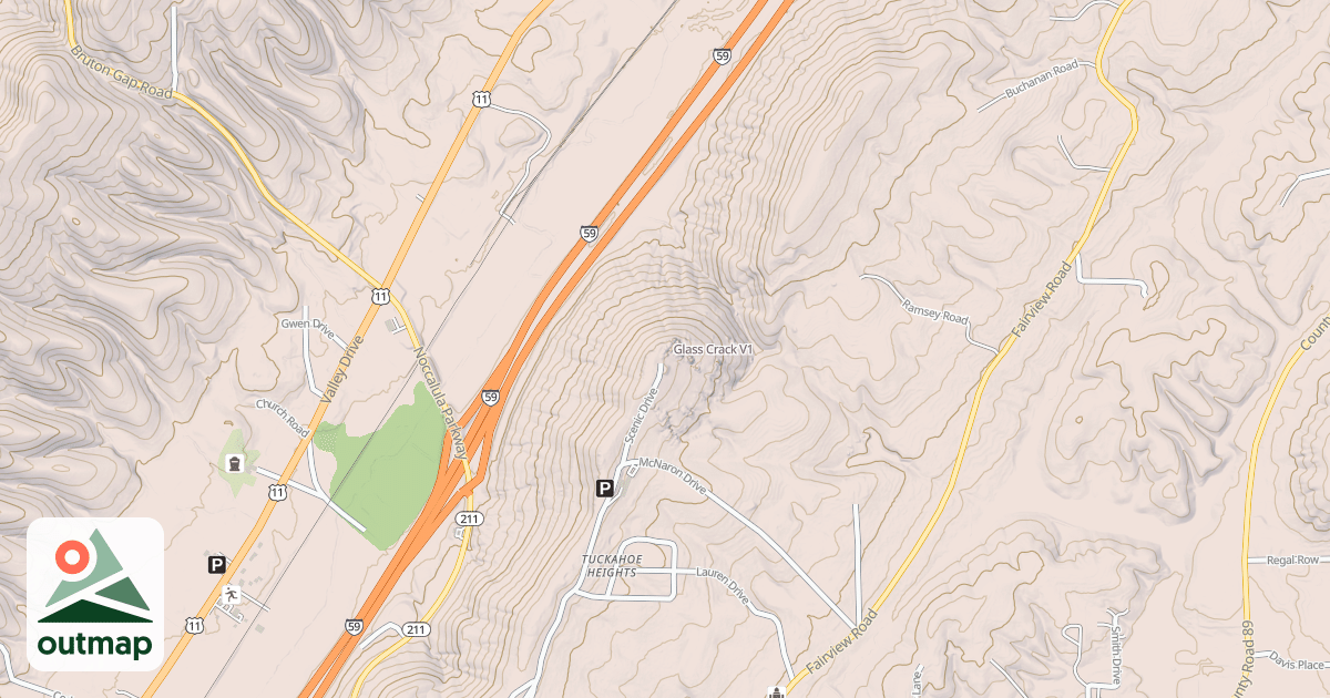 Map of Glass Crack
