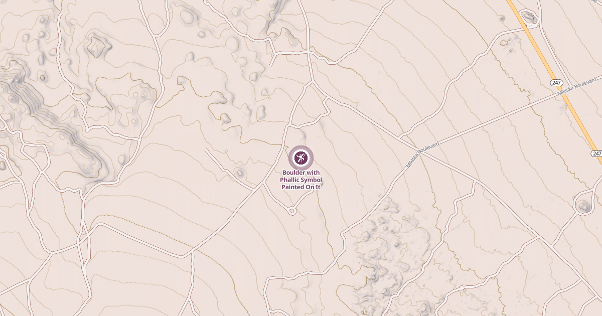 Map preview of Boulder with Phallic Symbol Painted On It