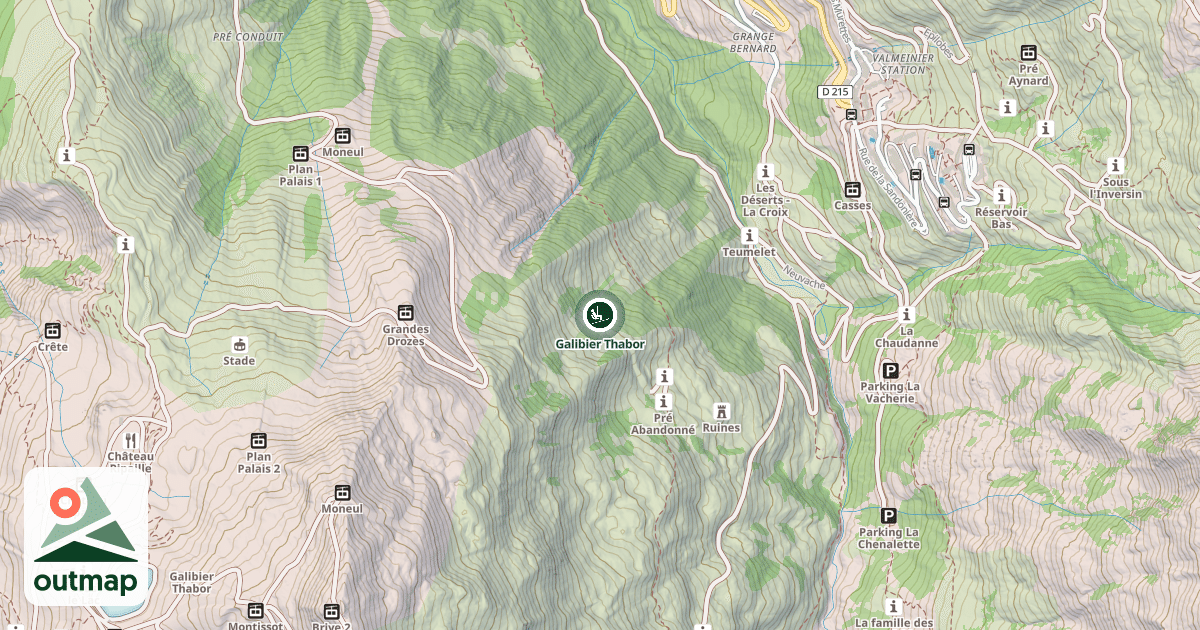 Map of Galibier Thabor