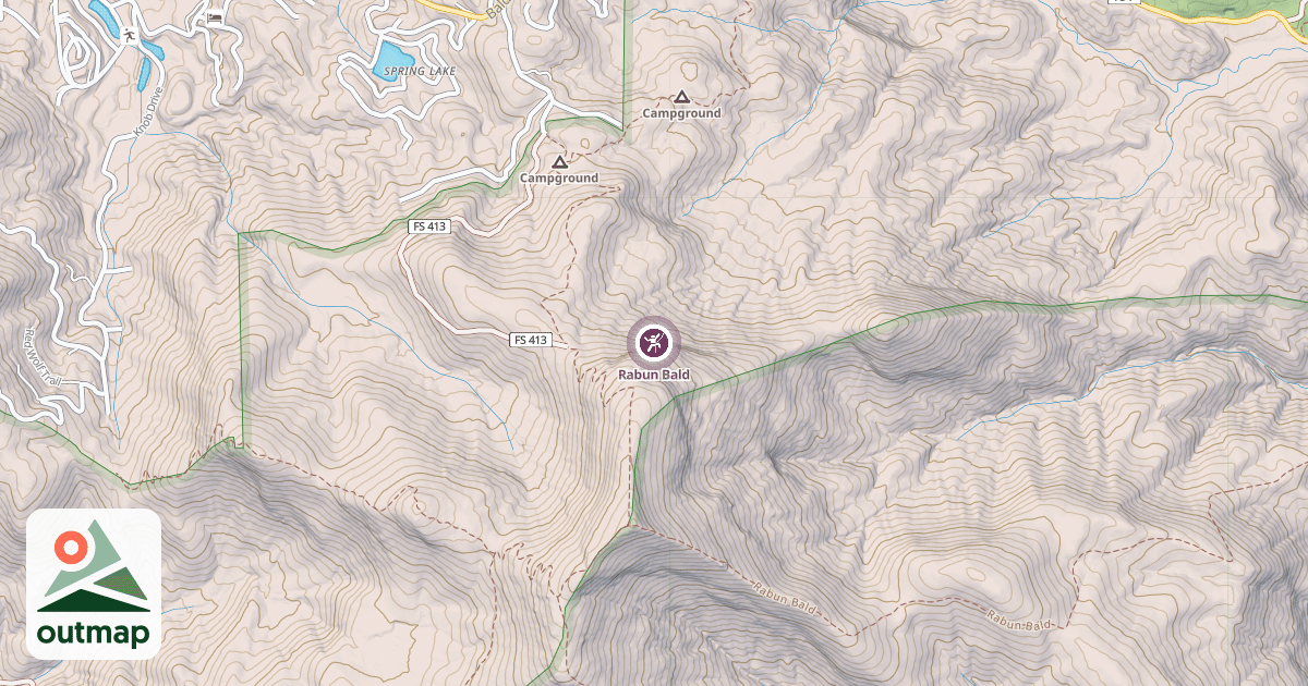Map of Rabun Bald
