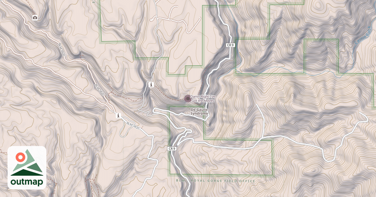 Map of Damn Right I've Got the Moves