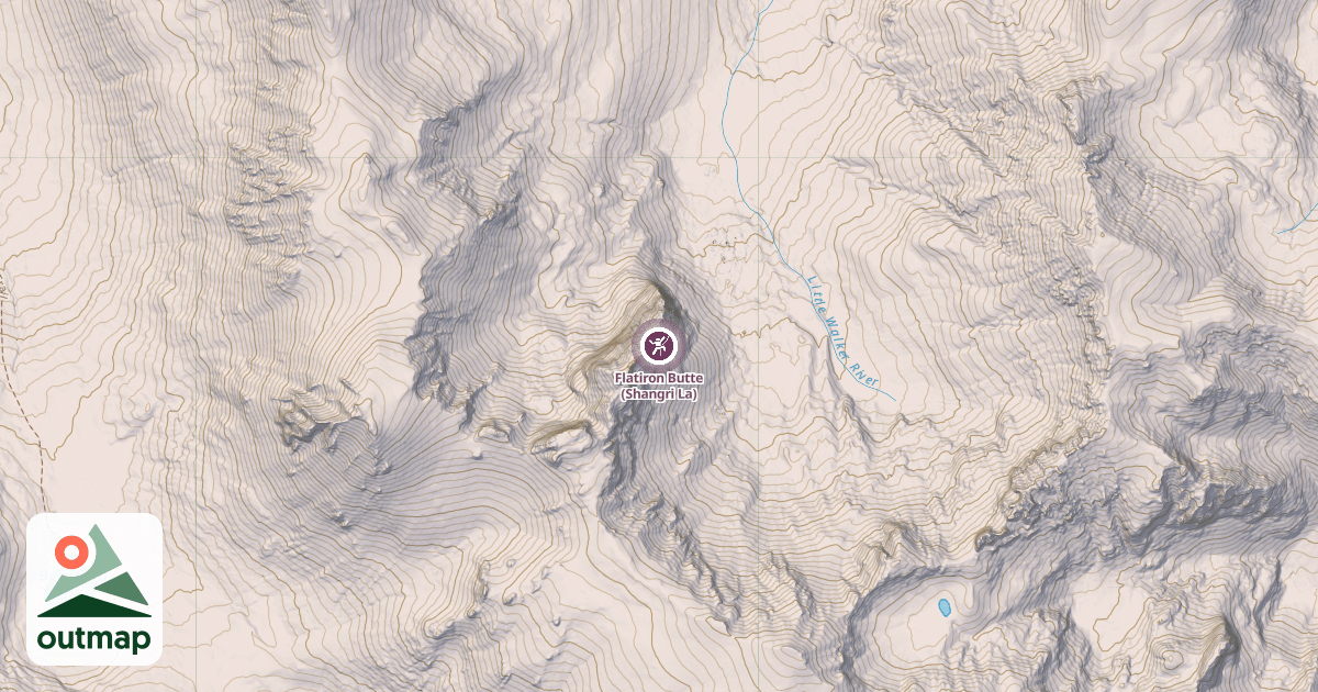 Map of Flatiron Butte (Shangri La)