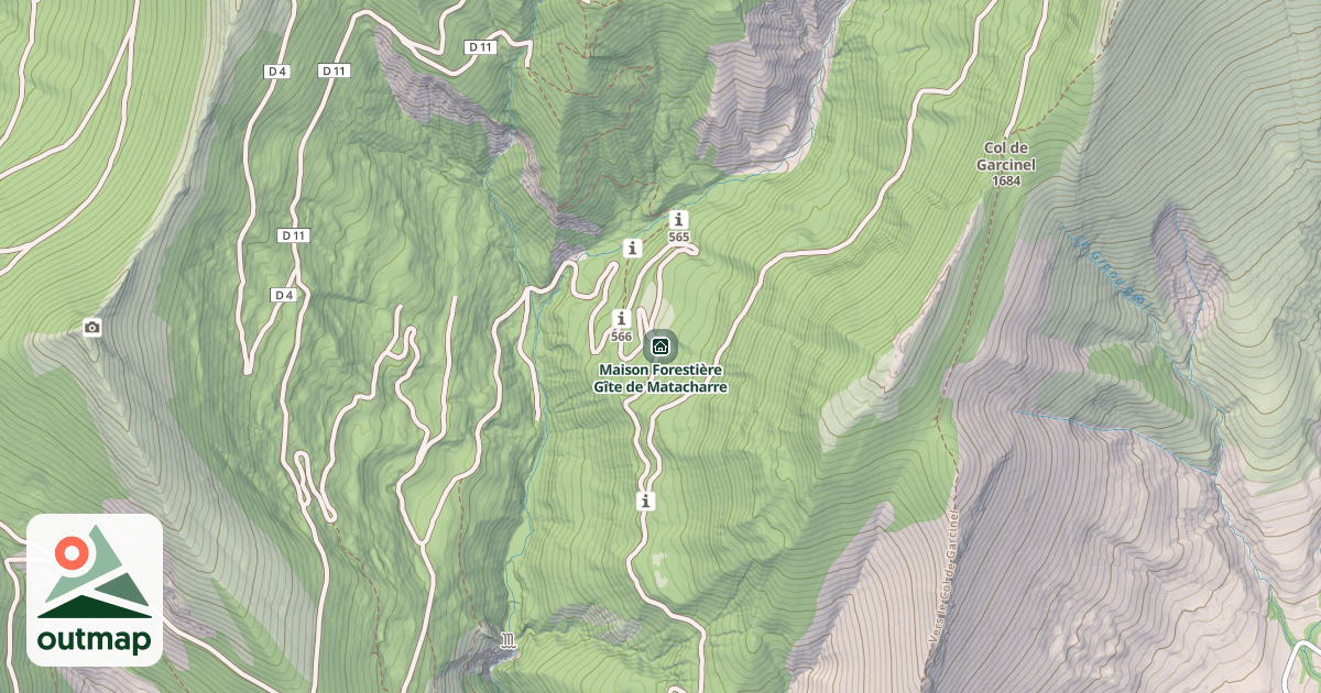 Map of Maison Forestière Gîte de Matacharre