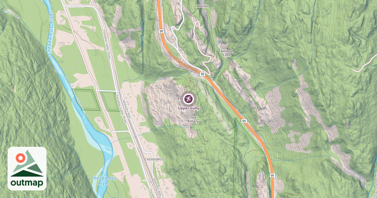 Map of Upper Gully