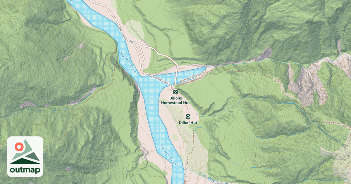 Map of Dillons Homestead Hut
