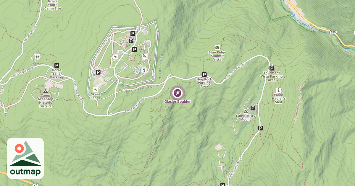 Map of Glacier Boulder