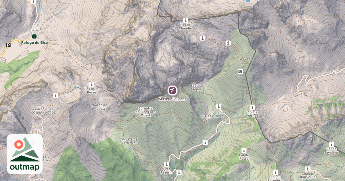 Map of Secteur Faucons
