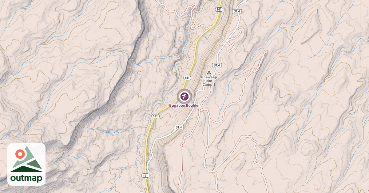Map of Bugaboo Boulder